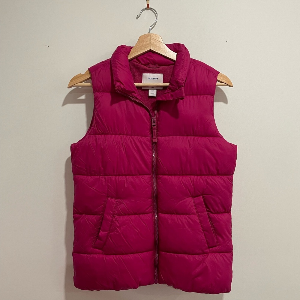 Old Navy Fuchsia Puffer Vest